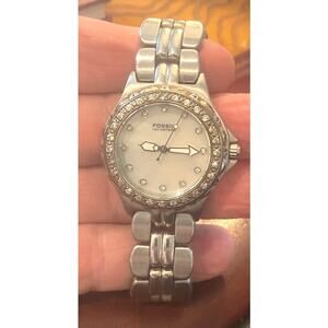 Women's Silver tone AM-3479 Fossil Blue Watch, WR 100M, Locking Clasp